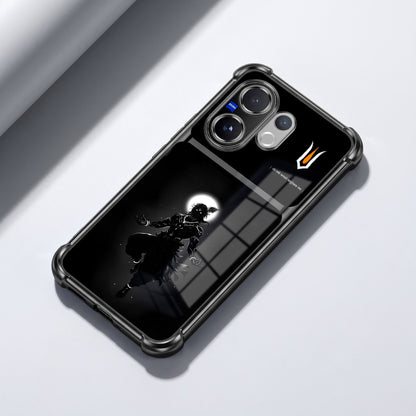 Vivo V60 5G Vasudev Spiritual Shadow Dual-Tone Transparent Black Airbags Case