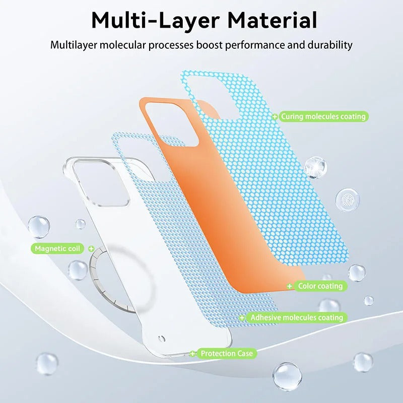 Oppo Reno 13 5G Frameless Magnetic Wireless Charging Case — Ultra-Slim Clear MagSafe Compatible Cover