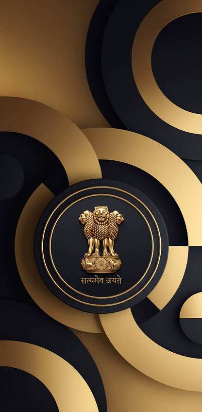 Vivo T5x 5G Royal Emblem Gold Electroplated Glass Phone Back Case