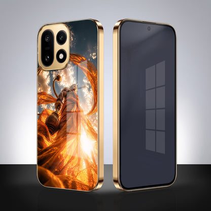 OnePlus 15 5G Divine Hanuman Gold Electroplated Glass Phone Back Case