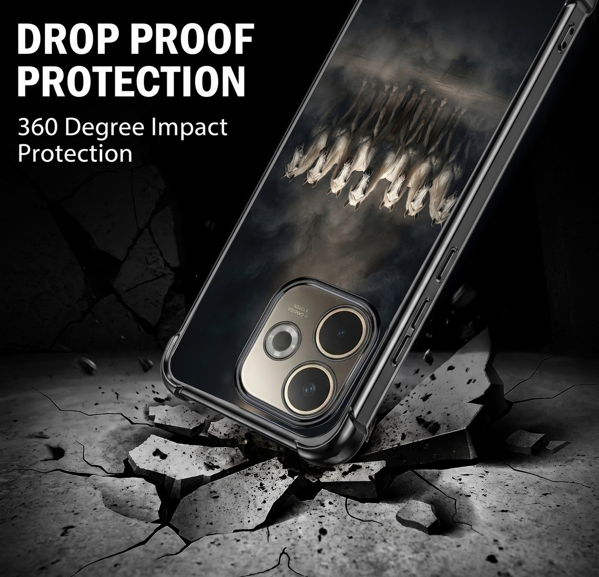 Oppo A5 Pro 5G Running Horses Airbags Printed Back Case