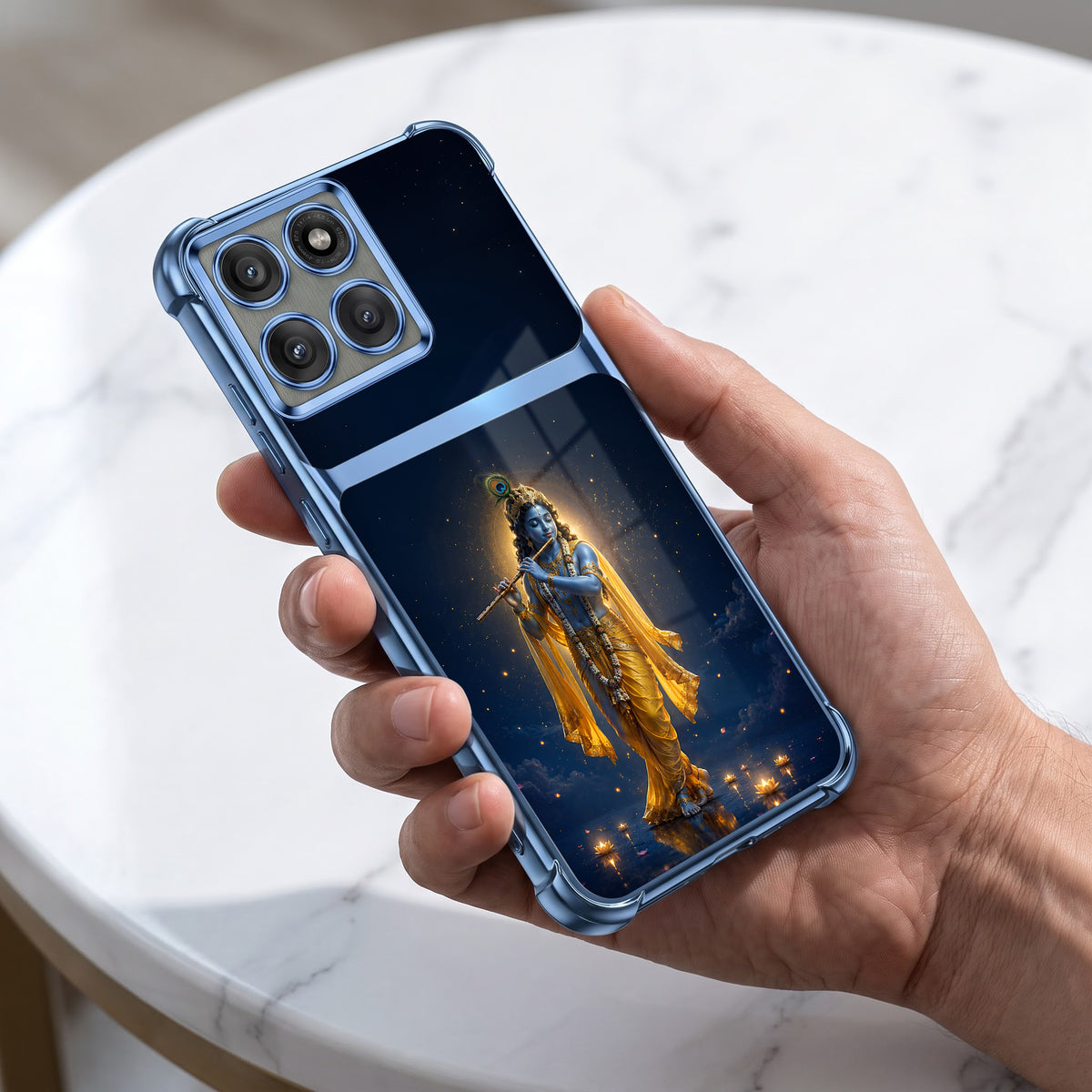 Motorola Edge 60 Pro 5G Divine Krishna Dual-Tone Transparent Airbags Case