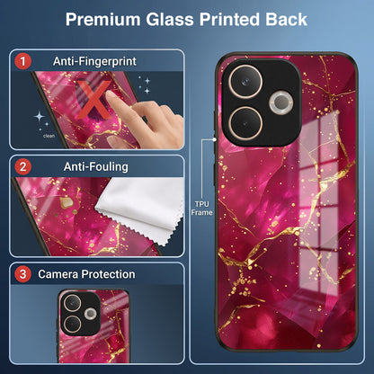 Oppo A5 Pro 5G Luxury Crimson Marble Acrylic Glass Back Case