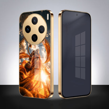 Vivo X200T 5G Divine Hanuman Gold Electroplated Glass Phone Back Case