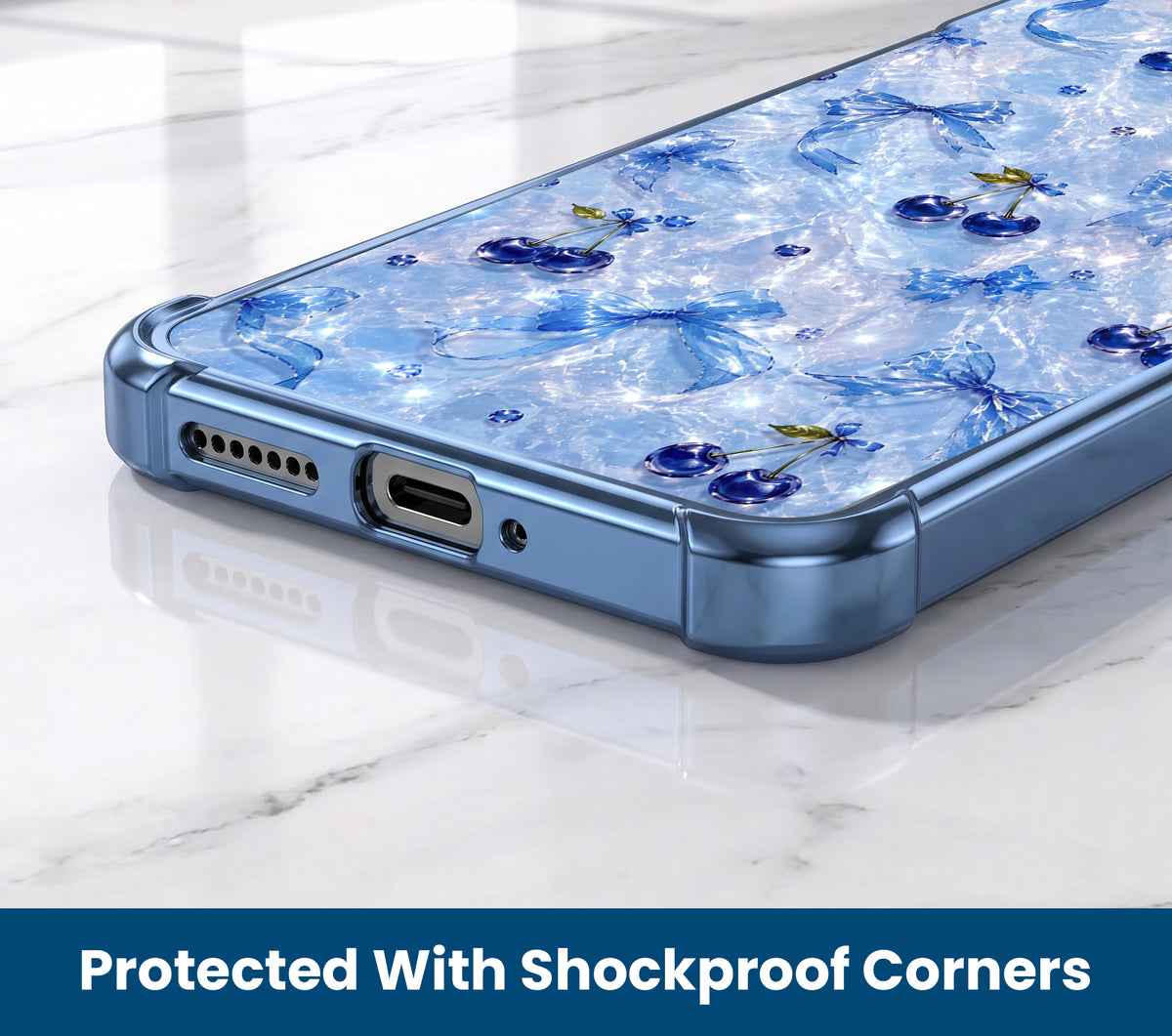 Oppo F31 Pro+ 5G Blue Cherry Airbags Printed Back Case