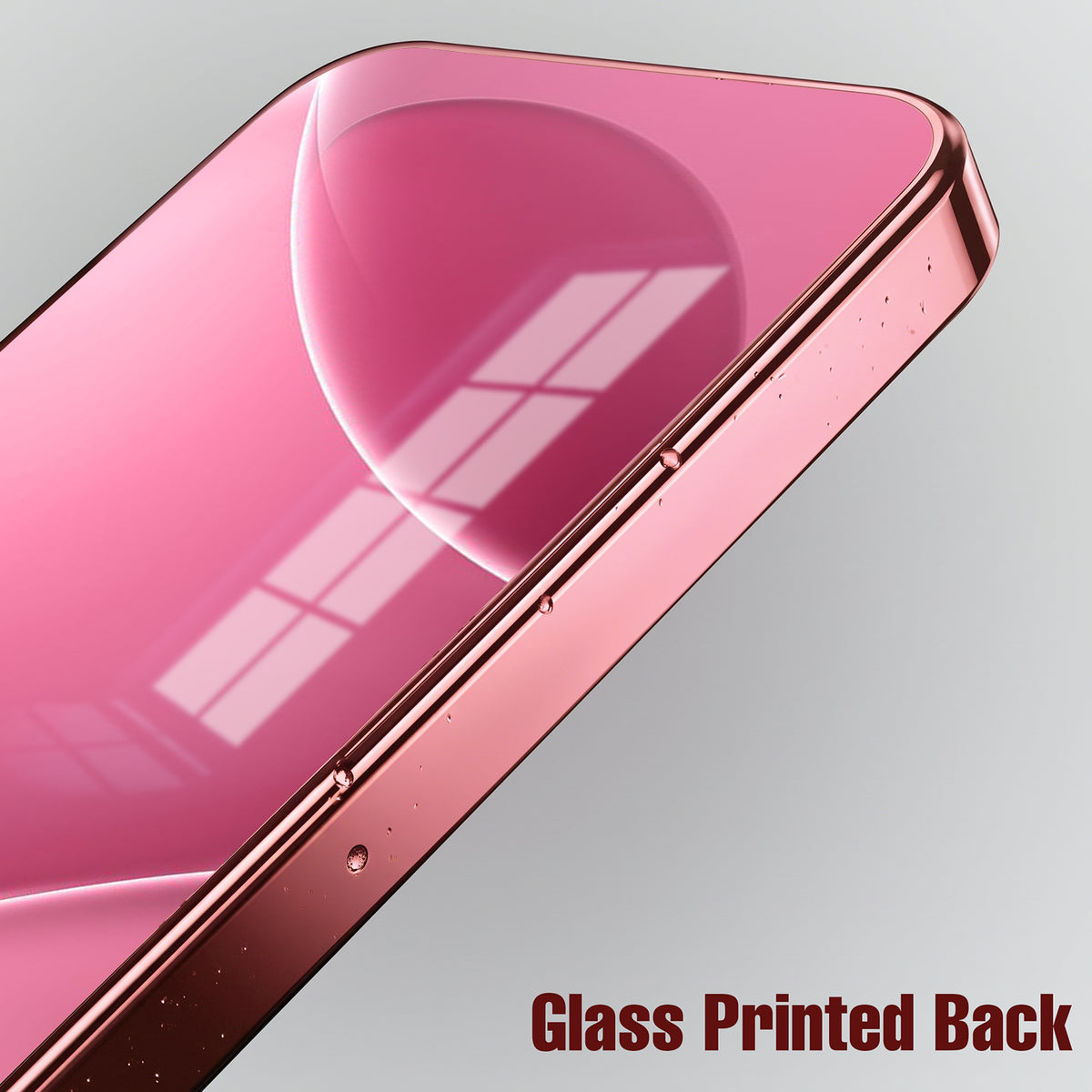 Vivo V70 FE 5G Luxury Glossy Wave Pink Electroplated Glass Phone Back Case