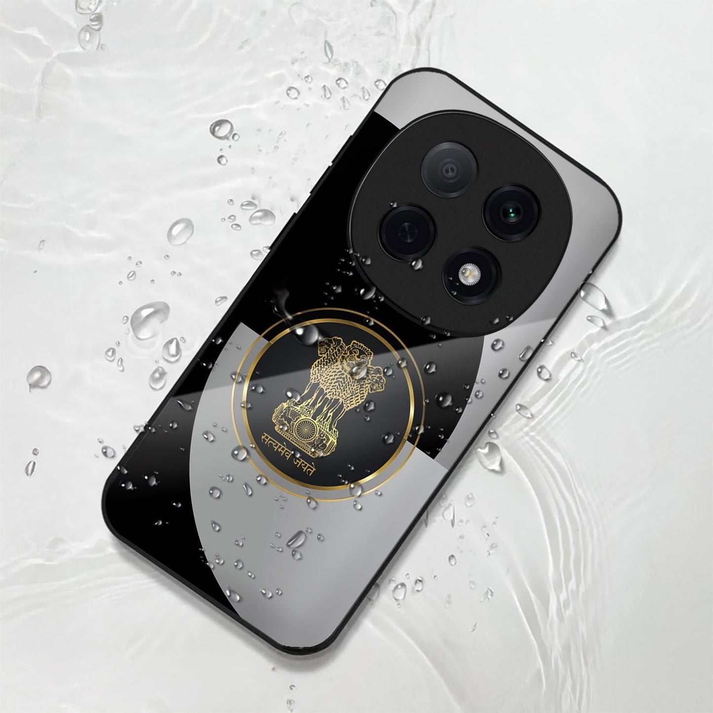 Oppo F29 Pro 5G Premium Acrylic Shockproof Glass Back Case (Satyamev Noir)