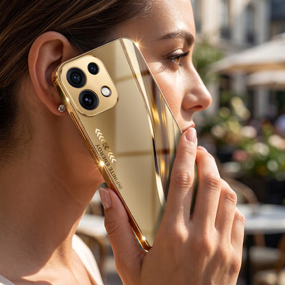 Oppo Reno 16C 5G Luxury Infinity Energy Gold Electroplated Glass Phone Case