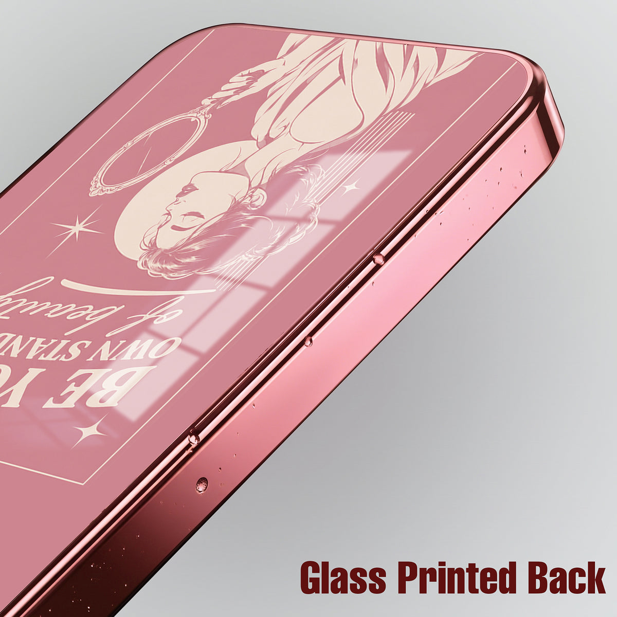 Vivo V70 FE 5G Luxury Aesthetic Girl Pink Electroplated Glass Phone Back Case