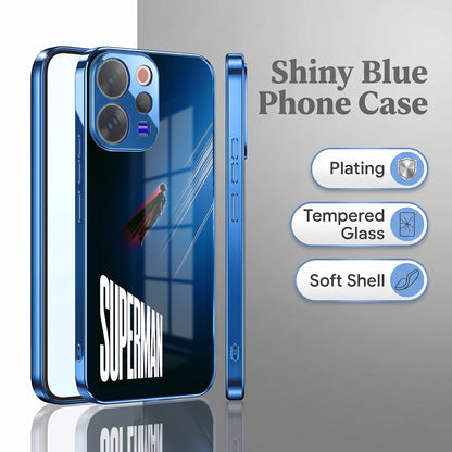 Vivo V70 5G Superman Blue Electroplated Glass Phone Back Case
