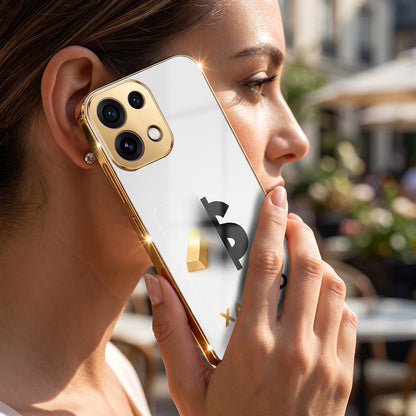 Oppo Reno 16C 5G Luxury XAU/USD Gold Electroplated Glass Phone Back Case