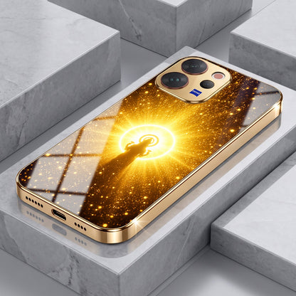 Vivo V70 5G Lakshmi Sacred Gold Electroplated Glass Phone Back Case