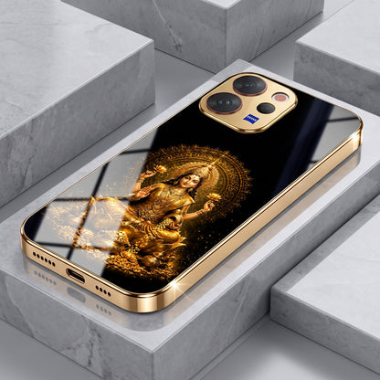 Vivo V70 5G Golden Maa Lakshmi Gold Electroplated Glass Phone Back Case