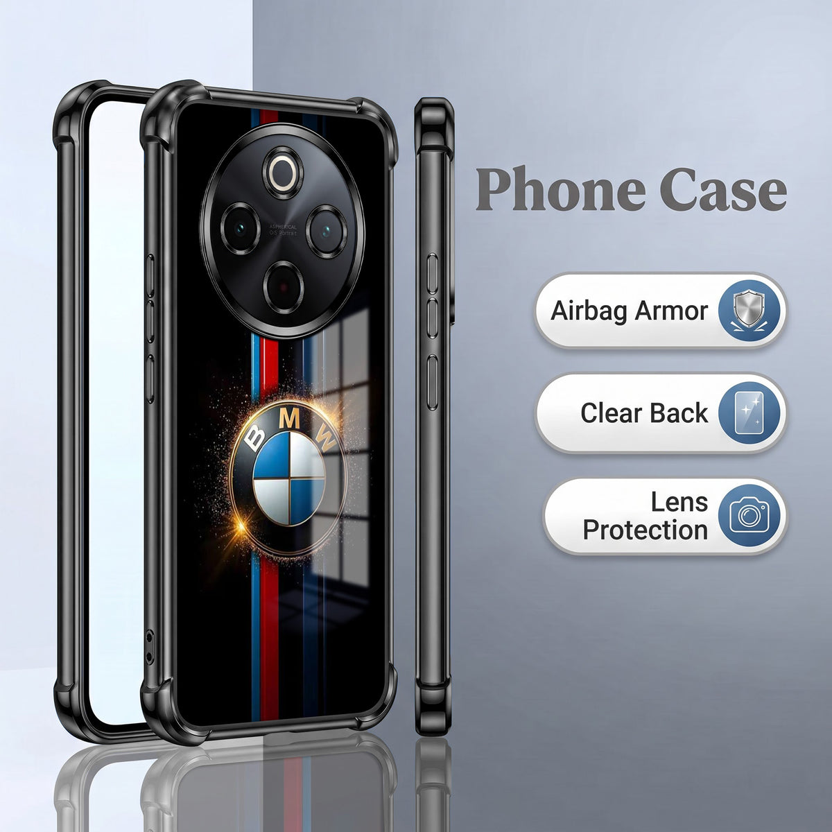 Vivo T4 5G Premium BMW Logo Airbags Printed Back Case