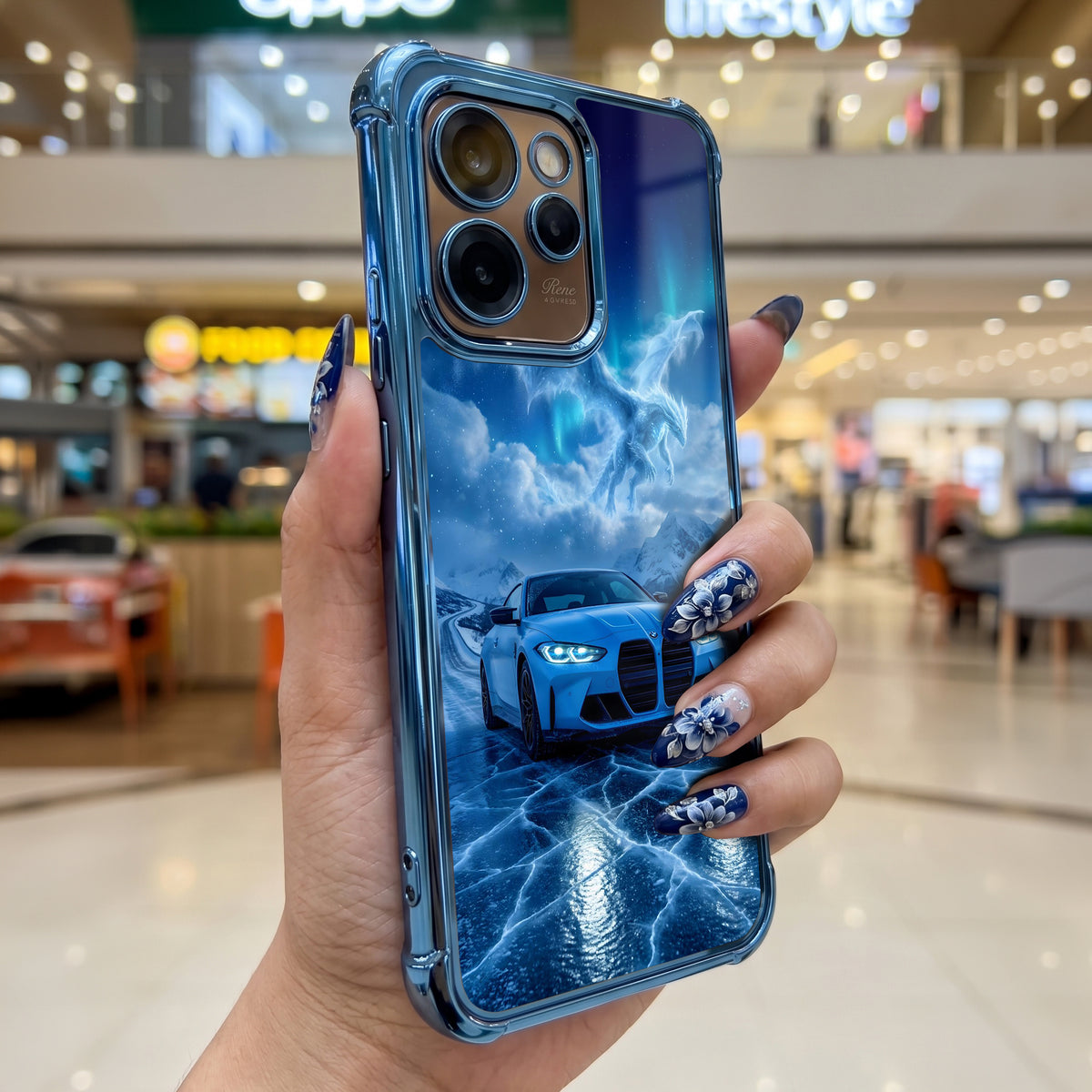 Oppo Reno 15 Pro Mini 5G Premium BMW Car Airbags Printed Back Case