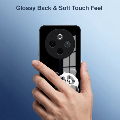 Vivo T4 5G Cute Panda Acrylic Glass Back Case