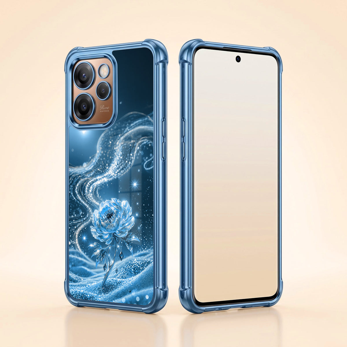 Oppo Reno 15 Pro Mini 5G Blue Rose Airbags Printed Back Case