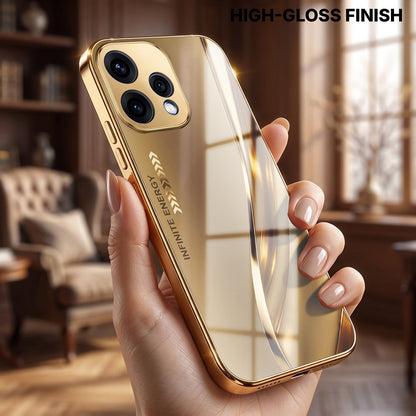 Oppo Reno 15 5G Luxury Infinity Energy Gold Electroplated Glass Phone Case