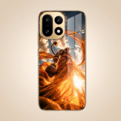 OnePlus 15 5G Divine Hanuman Gold Electroplated Glass Phone Back Case