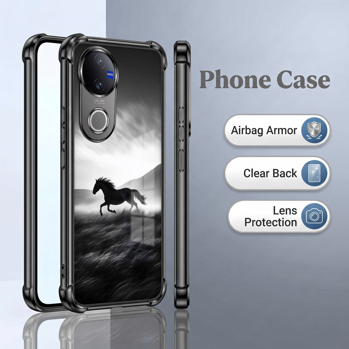 Vivo V50 5G Running Horse Printed Back Case