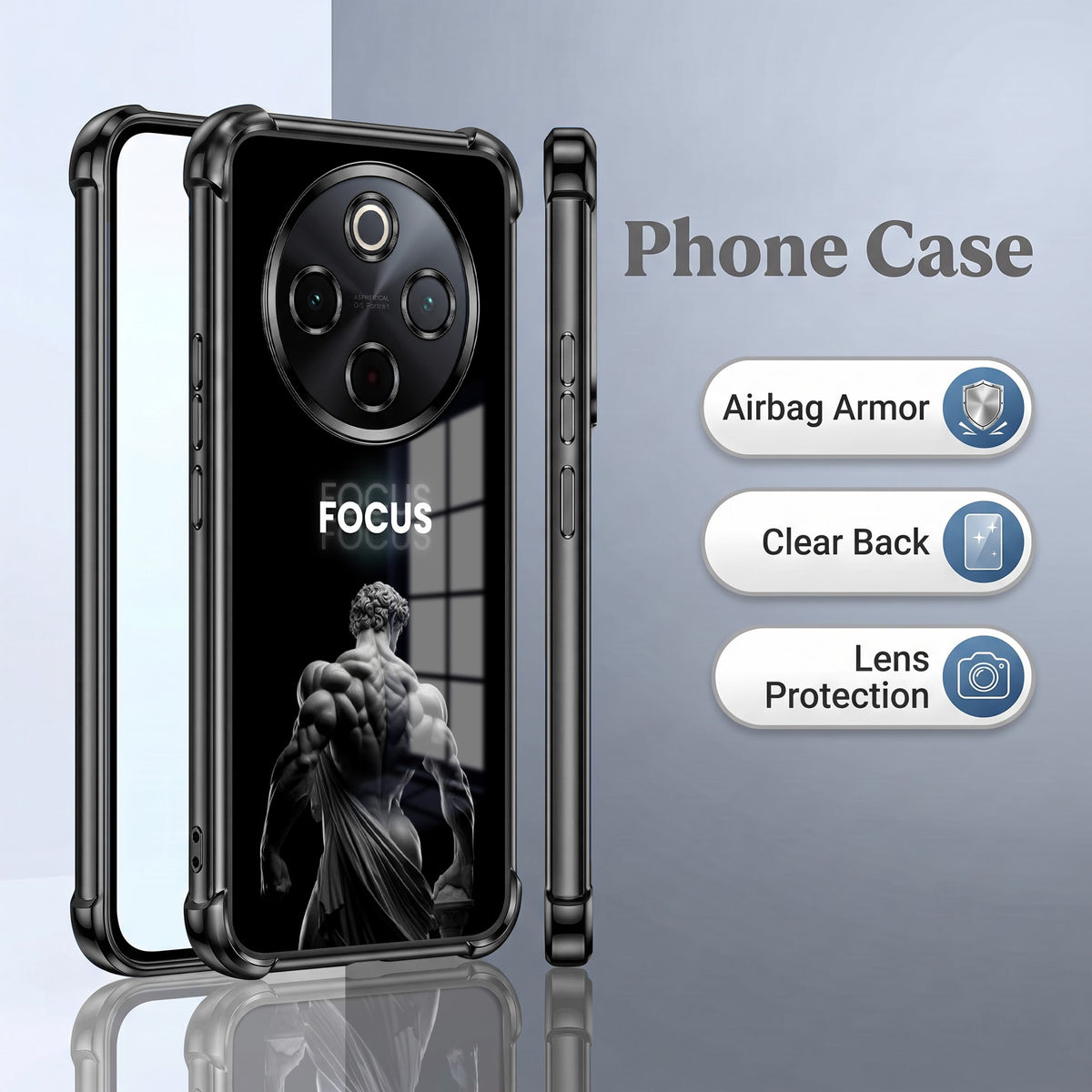 Vivo T4 5G Focus Airbags Printed Back Case