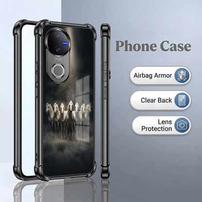 Vivo V50 5G Running Horses Airbags Printed Back Case