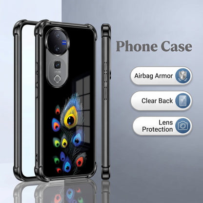 Vivo V40 Pro 5G Multi-Feather Peacock Airbags Printed Back Case