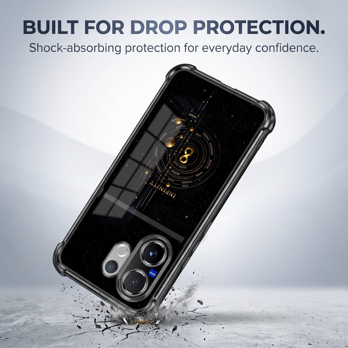 Vivo V60 5G Infinity Manifestation Dual-Tone Transparent Airbags Case