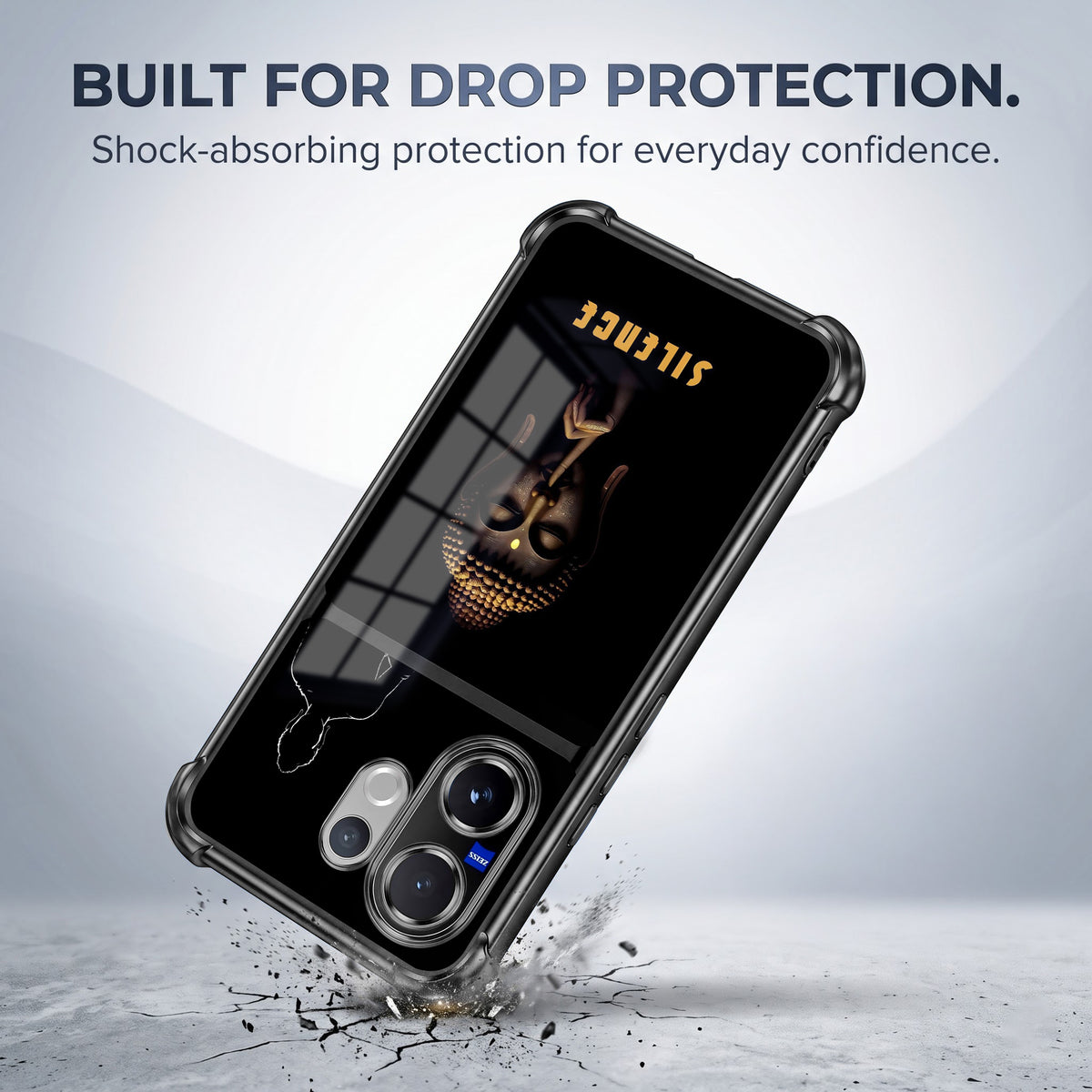 Vivo V60 5G Silent Buddha Dual-Tone Transparent Airbags Case