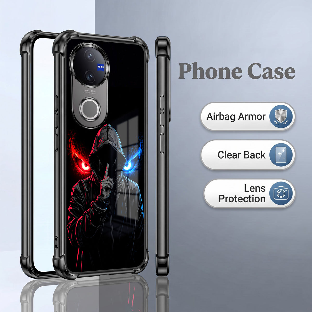 Vivo V50 5G Hooded Shadow Demon Airbags Printed Back Case