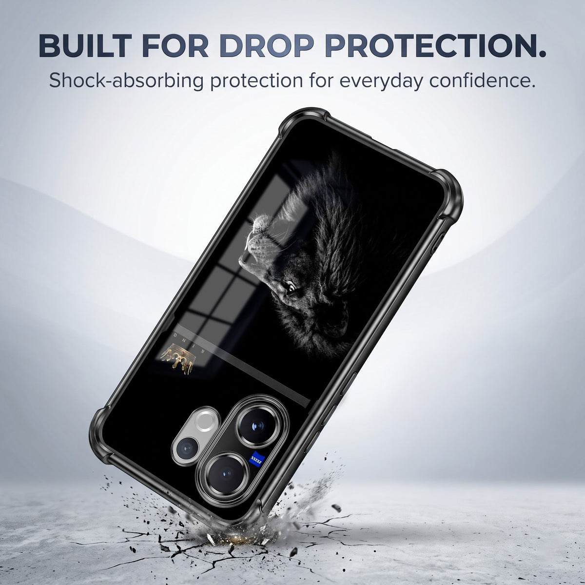 Vivo V60 5G King’s Aura Dual-Tone Transparent Black Airbags Case