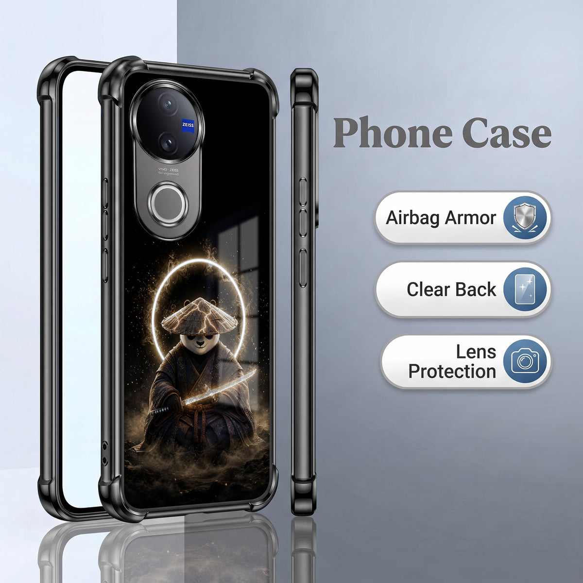 Vivo V50 5G Warrior Panda Airbags Printed Back Case