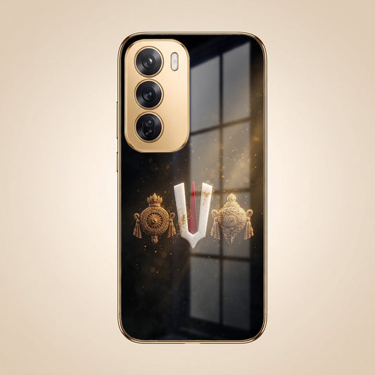 Oppo Reno 12 Pro 5G Royal Heritage Edition Gold Electroplated Glass Phone Back Case