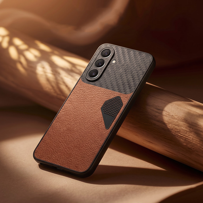 Samsung Galaxy A37 5G Carbon Fiber Heat Dissipation Leather Hybrid Phone Case