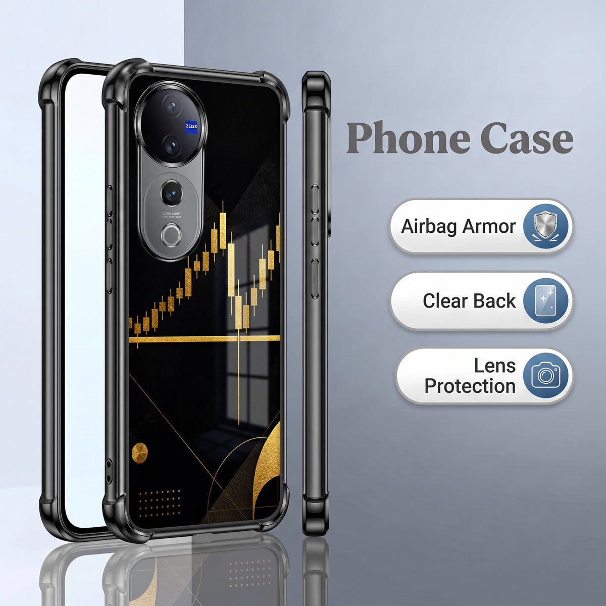 Vivo V40 Pro 5G Trading Candles Airbags Printed Back Case