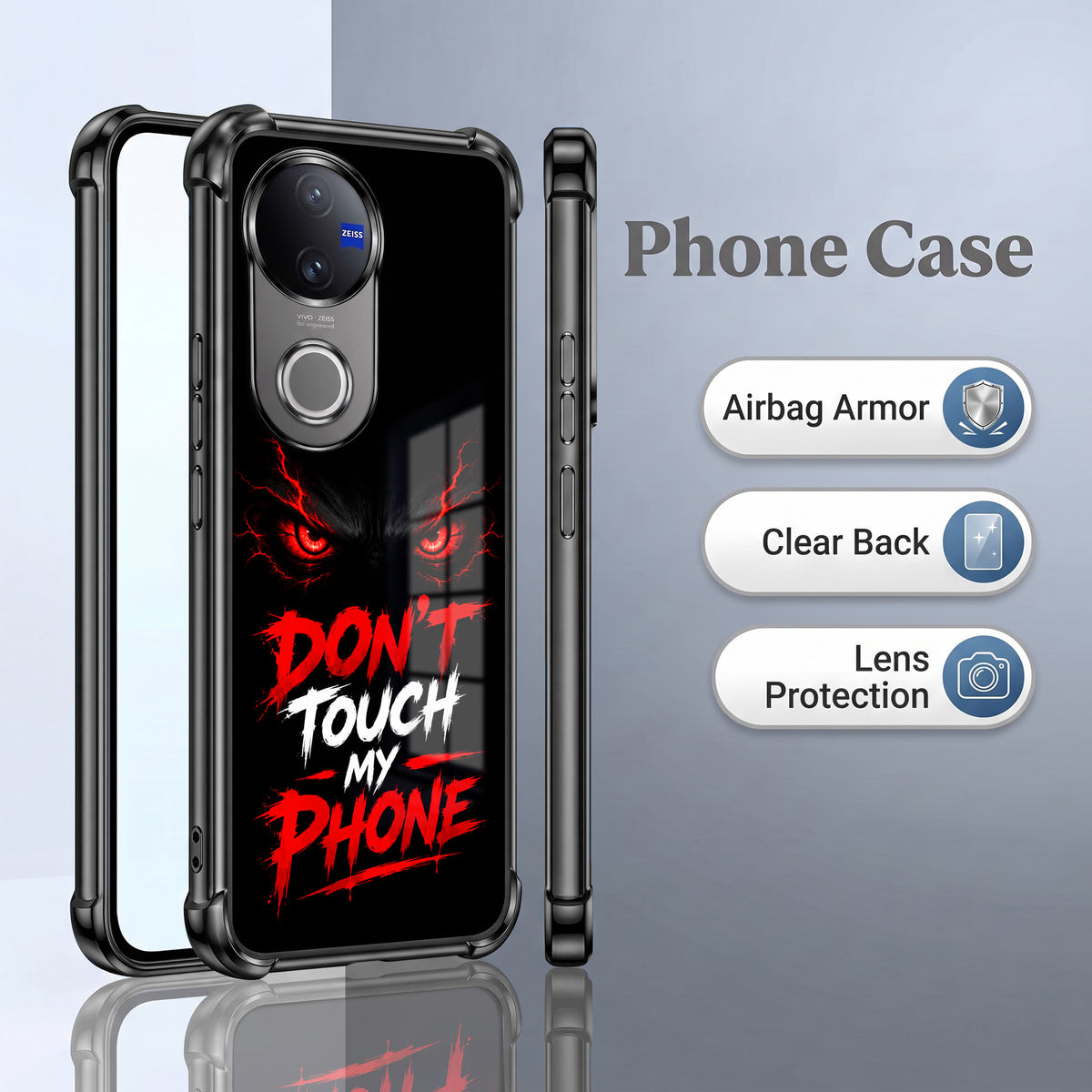 Vivo V50 5G Don't Touch My Phone Airbags Printed Back Case