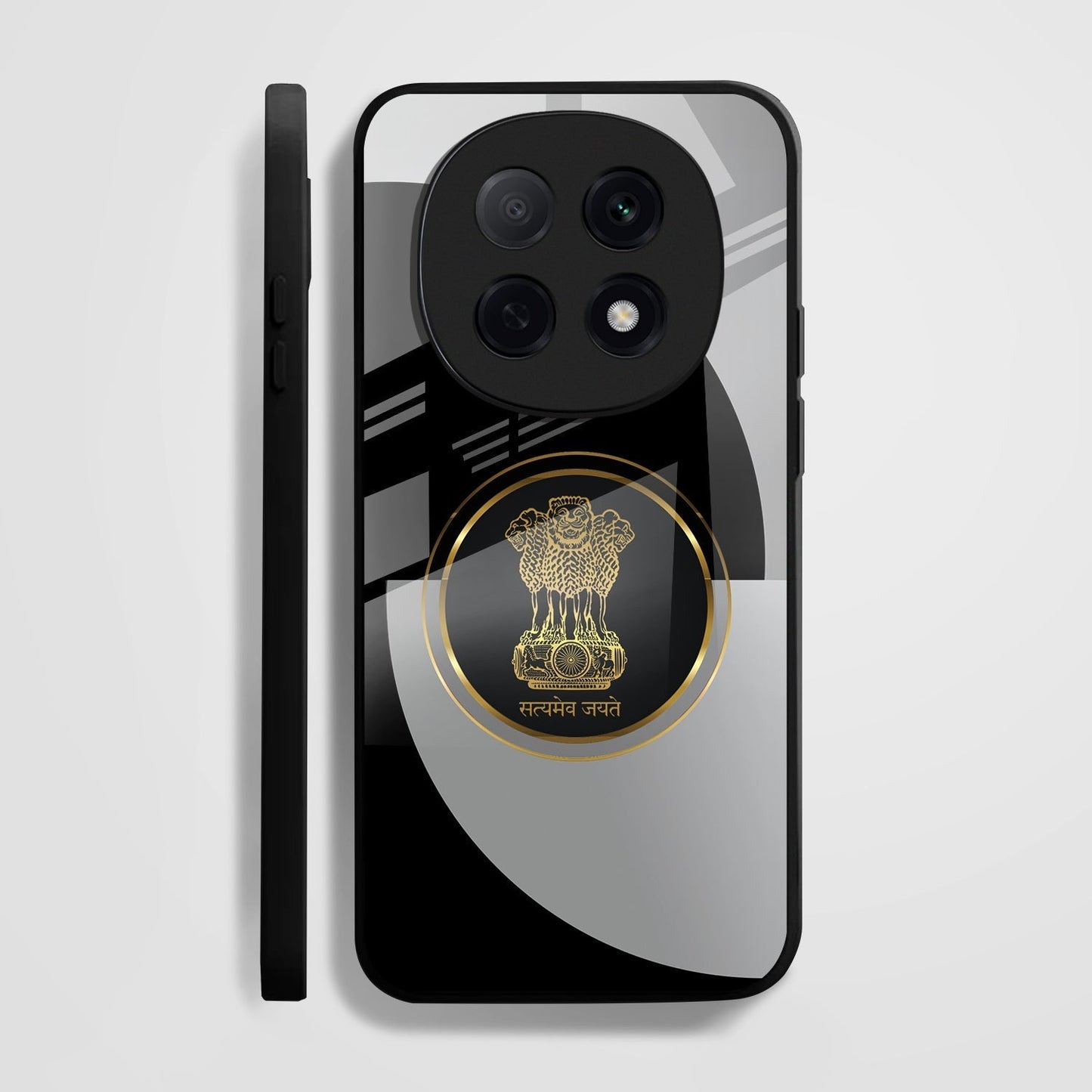 Oppo F29 Pro 5G Premium Acrylic Shockproof Glass Back Case (Satyamev Noir)