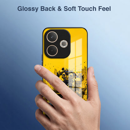 Oppo A5 Pro 5G Yellow Transformers Car Acrylic Glass Back Case