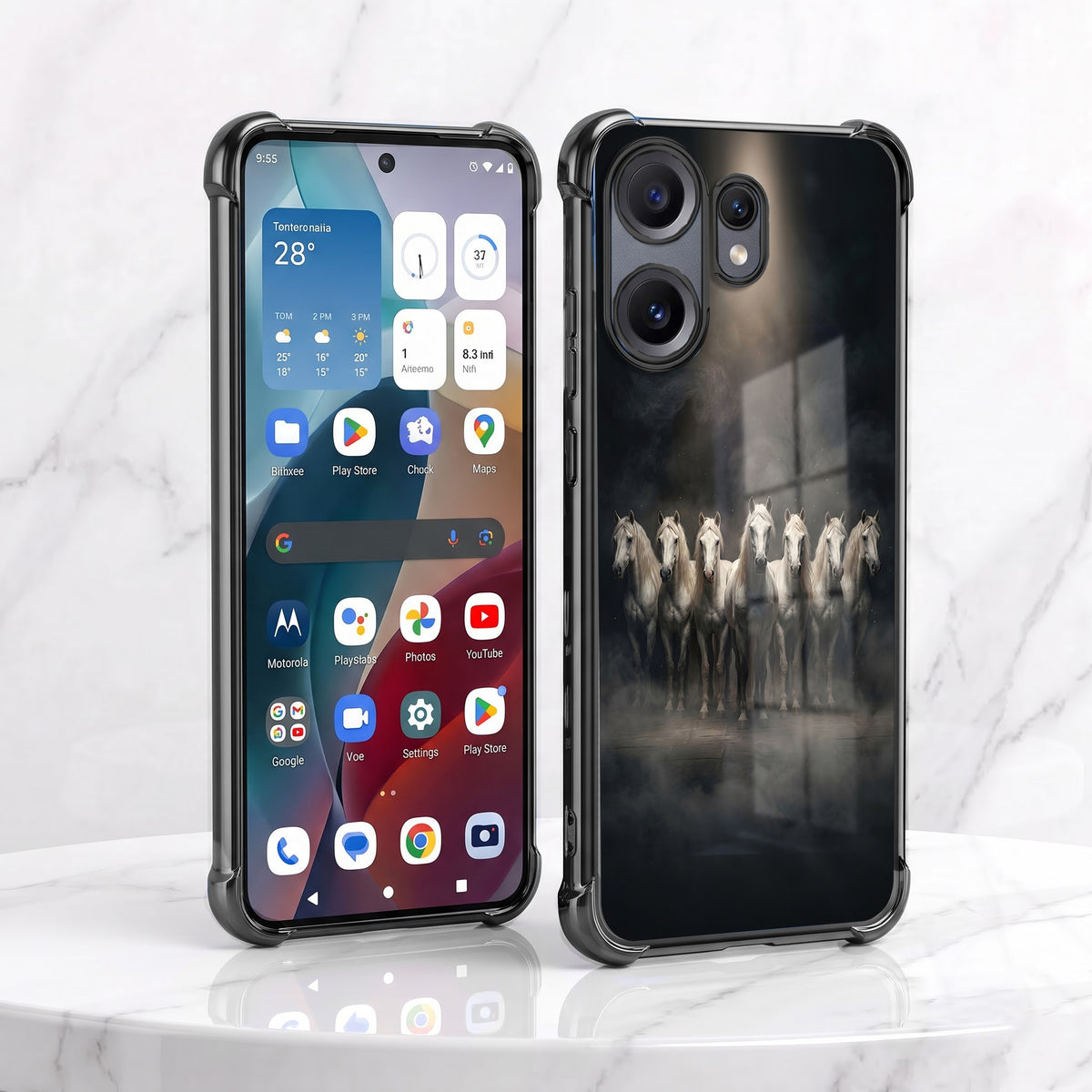 Nothing Phone 2 Pro 5G Running Horses Airbags Printed Back Case
