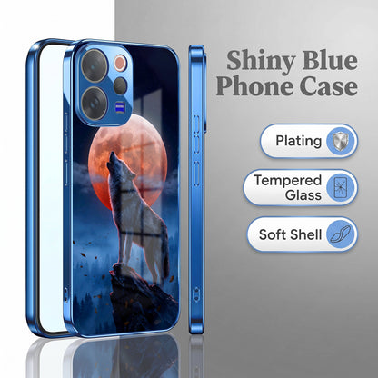 Vivo V70 5G Lunar Wolf Blue Electroplated Glass Phone Back Case