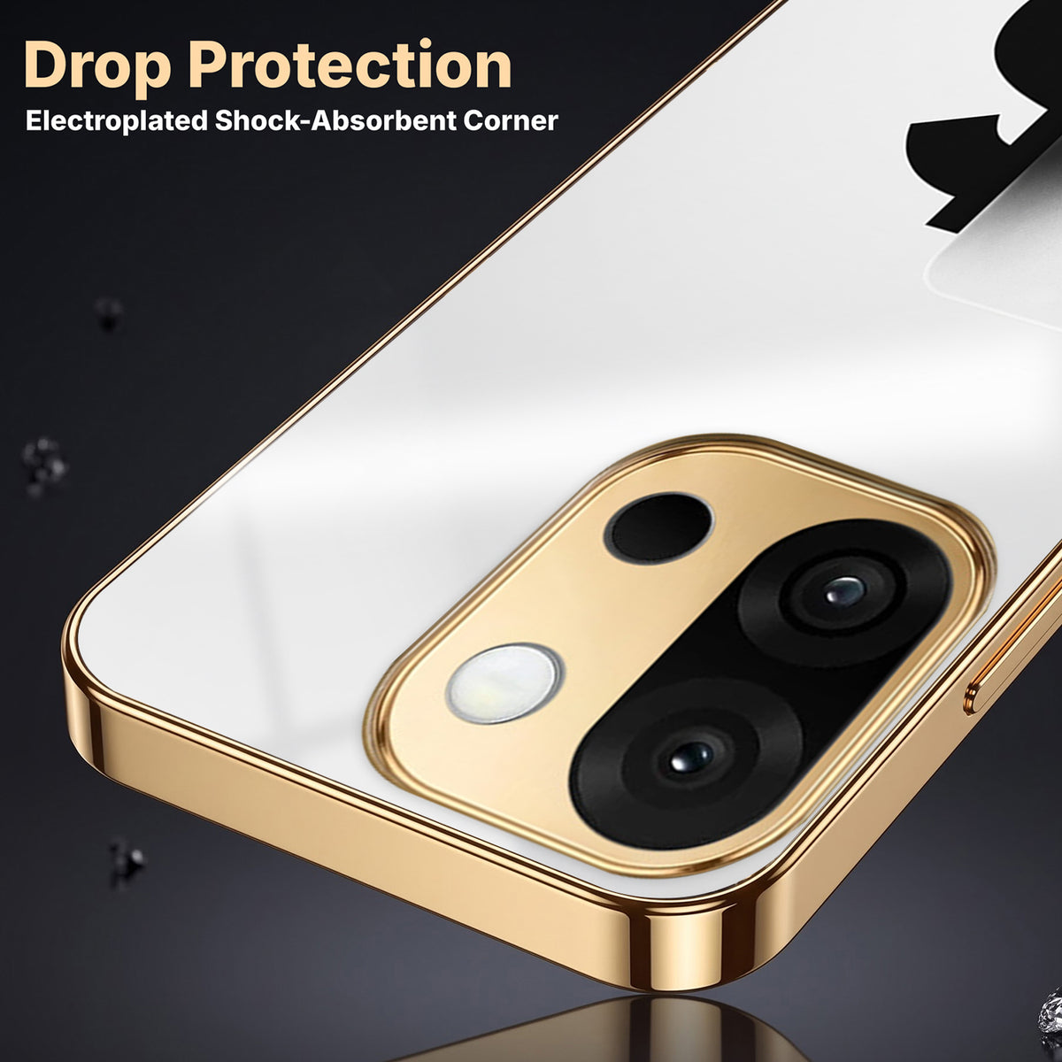 OnePlus 13s 5G Luxury XAU/USD Gold Electroplated Glass Phone Back Case