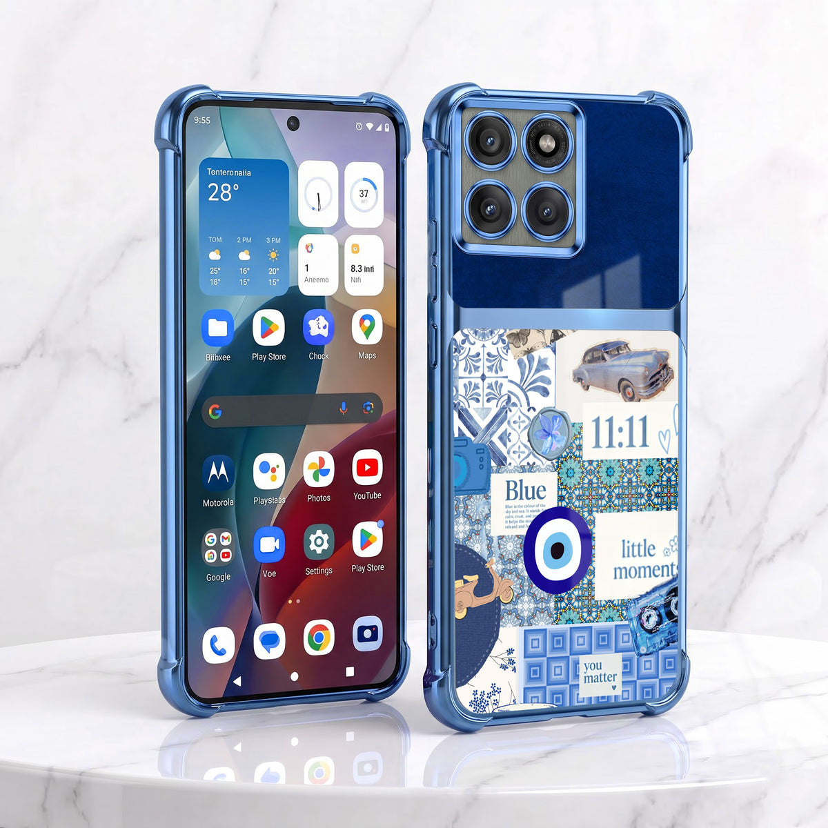 Motorola Edge 60 Pro 5G 11:11 Lucky Vibes Dual-Tone Transparent Airbags Case