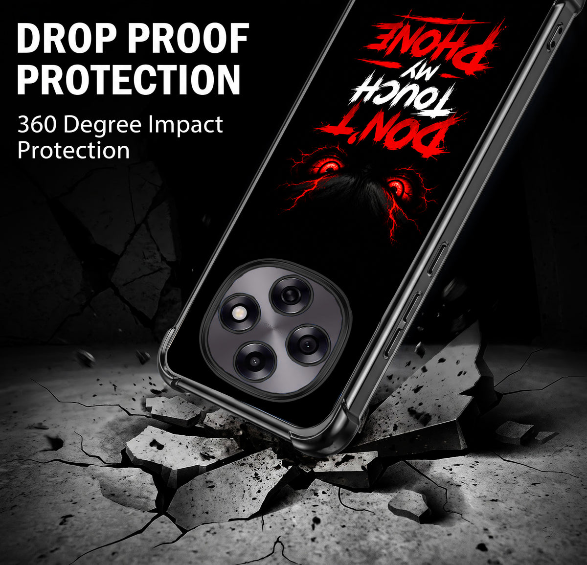 Oppo F31 Pro 5G Don't Touch My Phone Airbags Printed Back Case