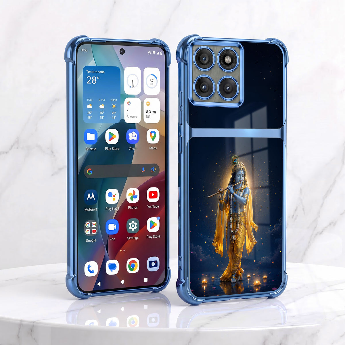 Motorola Edge 60 Pro 5G Divine Krishna Dual-Tone Transparent Airbags Case