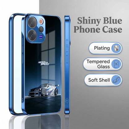 Vivo V70 5G Need For Speed Blue Electroplated Glass Phone Back Case