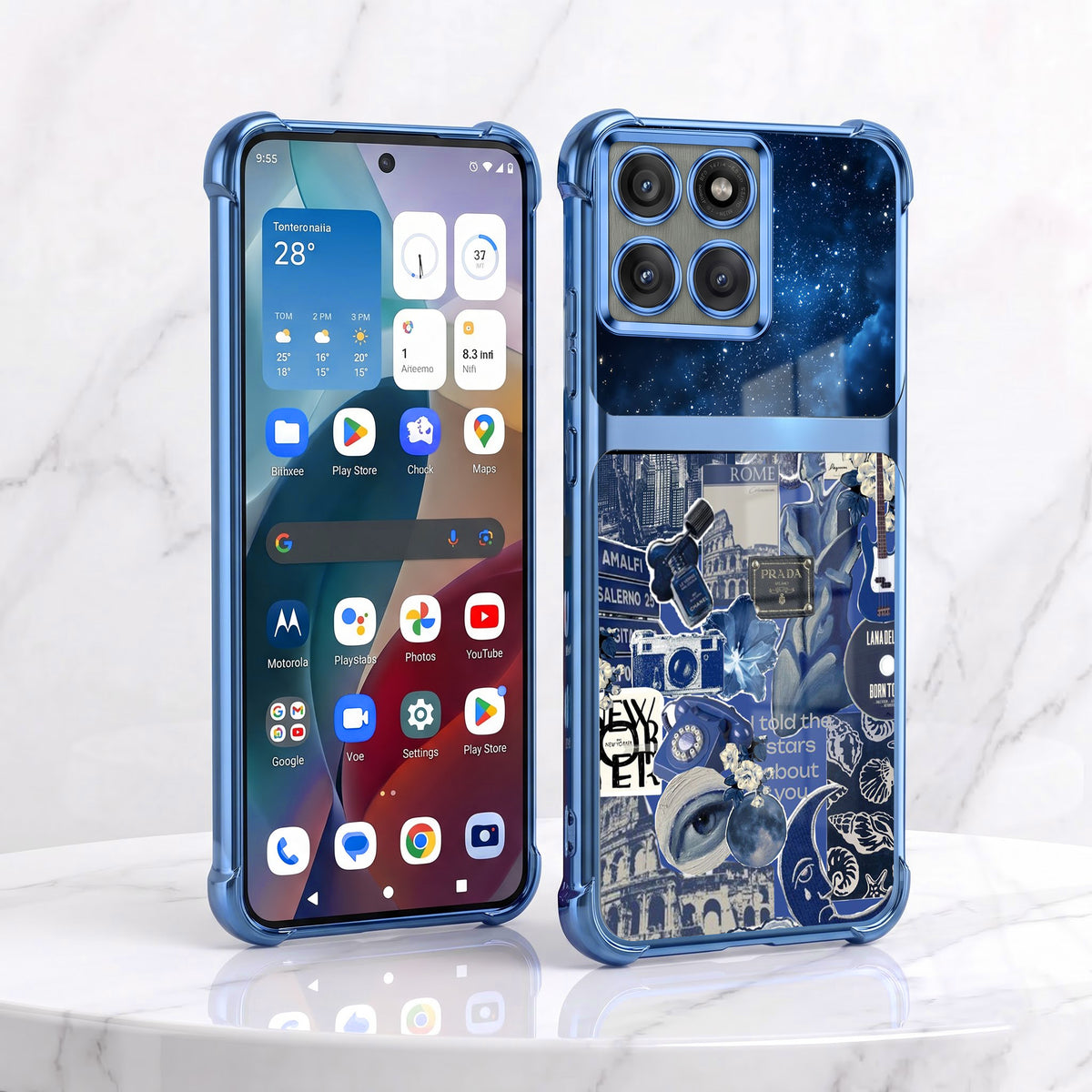 Motorola Edge 60 Pro 5G Cosmic Vintage Dual-Tone Transparent Airbags Case