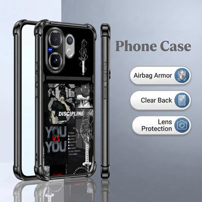 Vivo V60 5G Discipline Over Dual-Tone Transparent Airbags Case