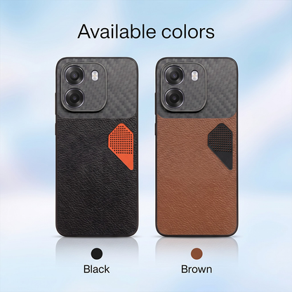 Oppo K14 5G Carbon Fiber Heat Dissipation Leather Hybrid Phone Case