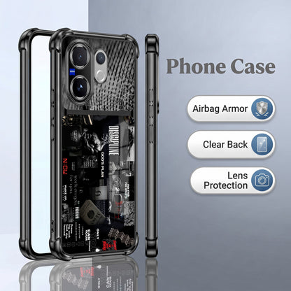 Vivo V60 5G Dark Academia Dual-Tone Transparent Airbags Case