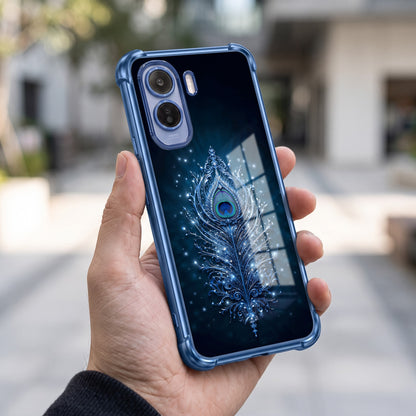 Vivo T5 Pro 5G Premium Peacock Feather Airbags Printed Back Case